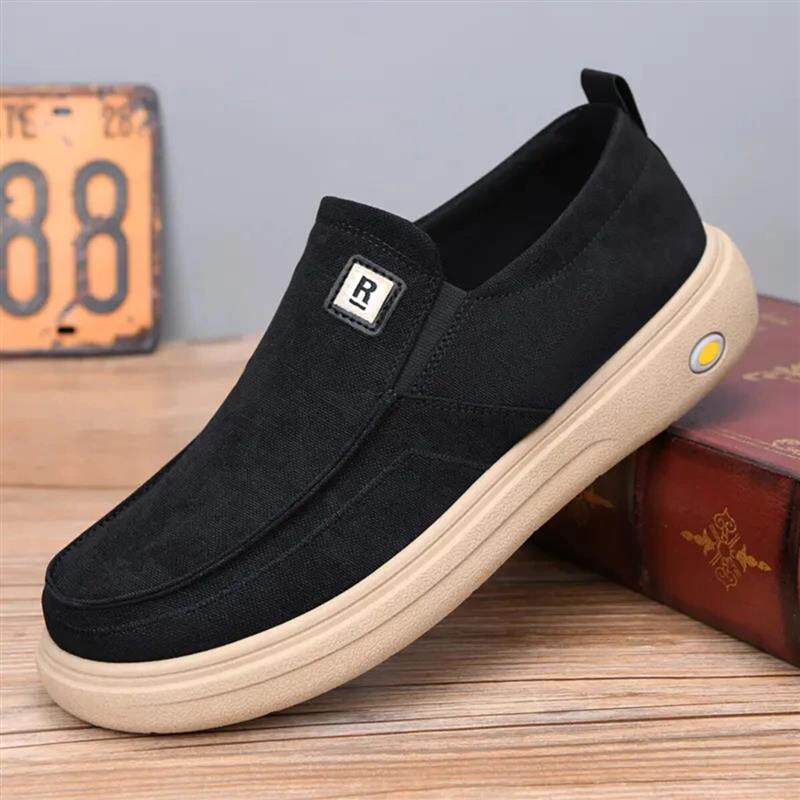 颜礼甄选老北京布鞋男鞋透气帆布鞋软底男士板鞋鞋子男款黑色男鞋