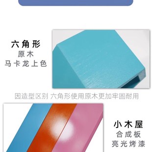 超市陈列木盒六边形彩色小房子货架端头多边形顶层装饰造型展示盒