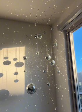 新款镜面镭射捕光手反光装饰客厅阳光反射玻璃球氛围感装饰球