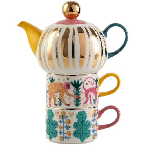 斜杠主妇英式下午茶茶具欧式花茶泡茶茶壶茶杯套装家用陶瓷咖啡杯