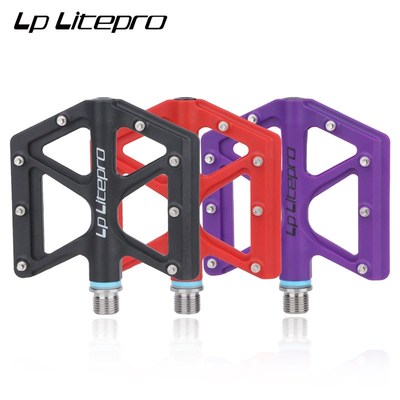 LPlitepro折叠自行车超轻脚踏钛轴防滑脚踩板轻量化设计改装踏板