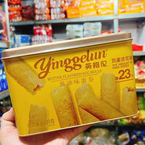 英格伦黄油味蛋卷饼干老式原味年货送礼下午茶点心休闲办公室零食