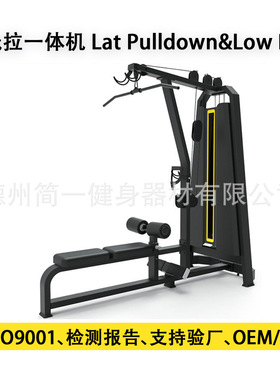 高位下拉训练器Lat pulldown&low row高低拉健身房商用 高拉背