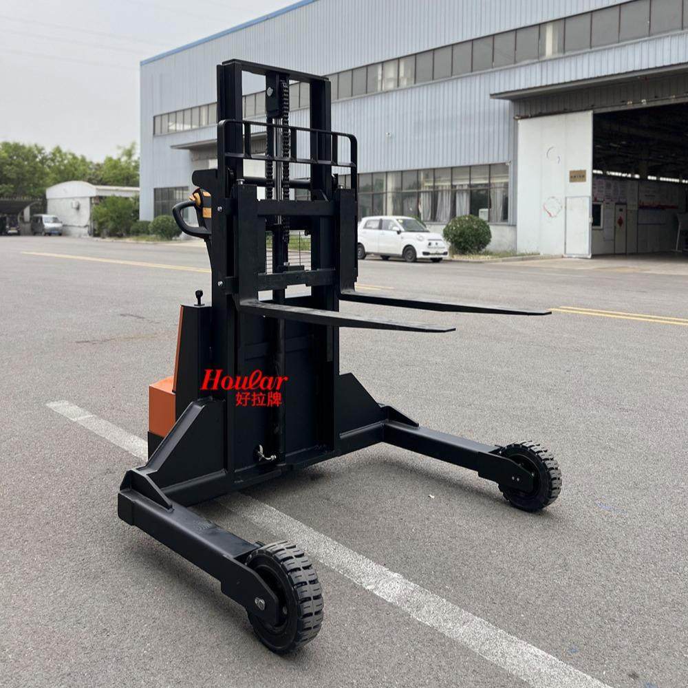 SZ1.5吨越野款橡胶轮堆高车电动叉车堆垛车全电动步行叉车