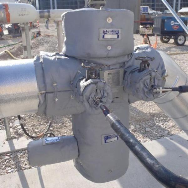 油库用阀门执行器防火罩柔性高硅氧布玻璃纤维毡气凝胶保温套厂家