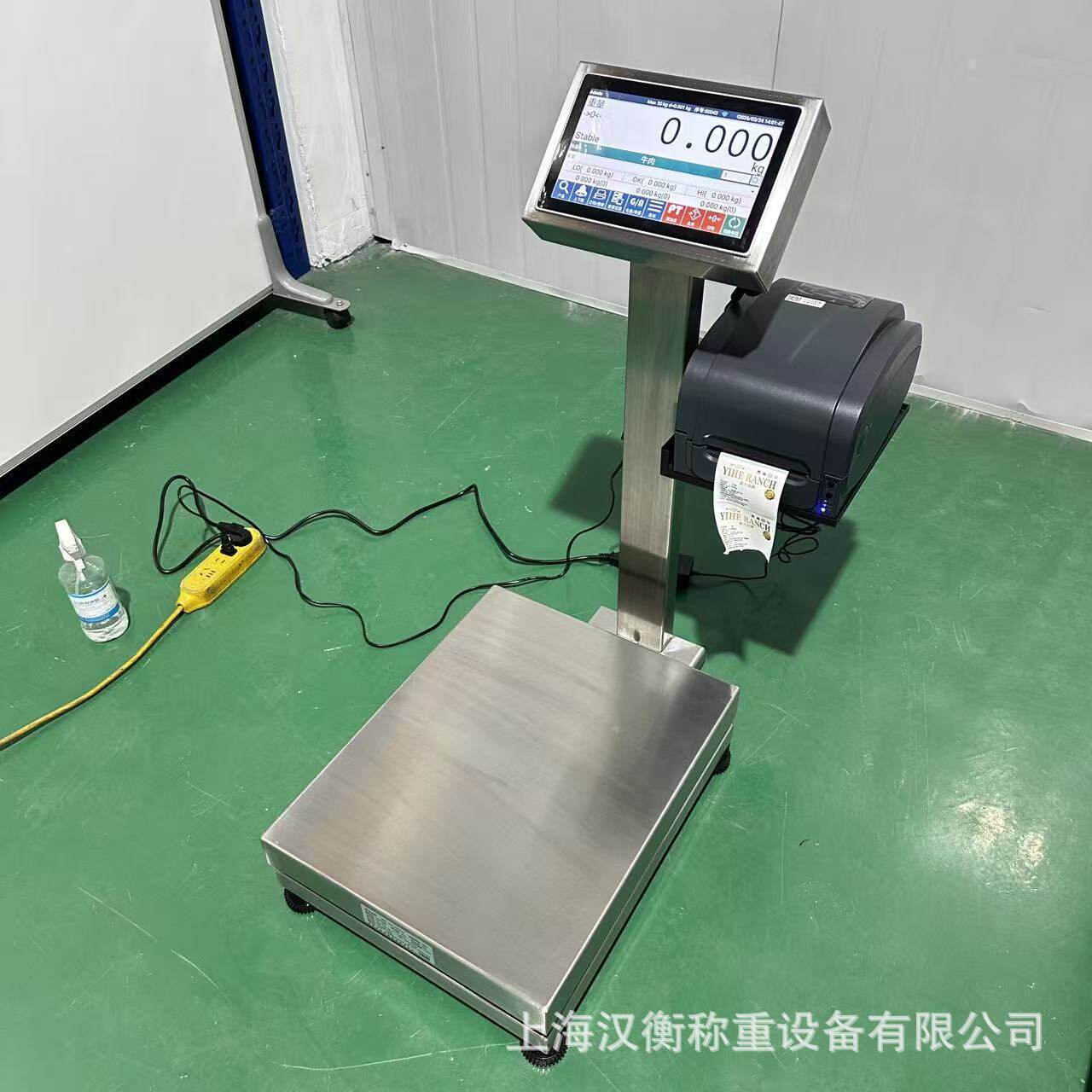 TCS-HH100KG智能电子台秤带打印功能304不锈钢食品厂使用