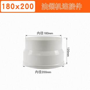 吸抽油烟机排烟管变径圈180排风管道转换IPVC160接口变径器大小头