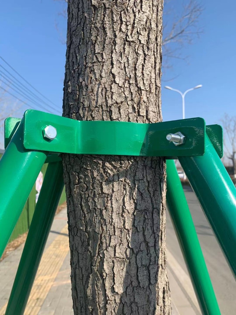 镀锌钢管树木支撑架绿化树木防风支撑G固定金属抱箍固定器大树支