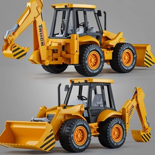 超大号堆高机玩具怪手男孩推土机儿童工程车压路机会跑W小玩具挖