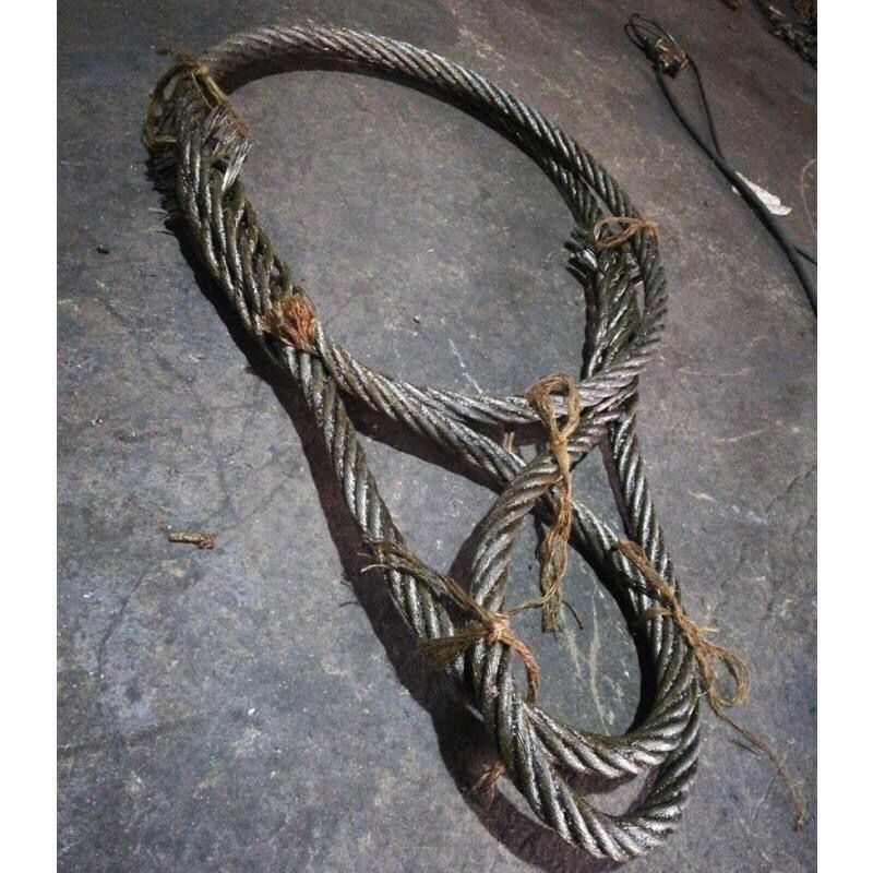 插编钢丝绳起f重吊装双扣吊索具编头子起重工具钢丝绳14mm16mm18m