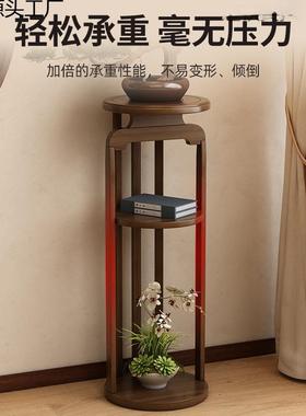 中子式花DEO架置花物博古架客厅托落地圆形花台花瓶盆架新款花架