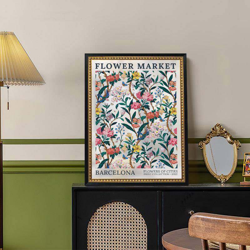 现代美式复古镜面画法式玄关花镜子B-401挂客画厅卧室饰装鸟画软,家居饰品,现代装饰画,淘宝优惠券,粉丝福利购,淘宝优惠卷