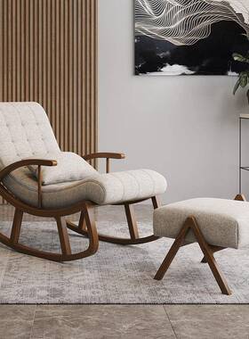 椅家大人躺椅阳台休闲椅单午用睡椅老人逍遥椅人沙发实木摇UTQ摇