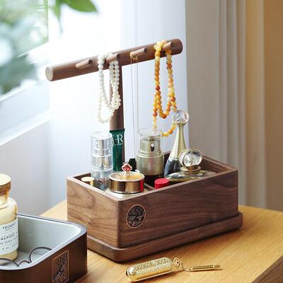 黑胡桃木门口实入户进门玄关托盘桌钥匙面收纳盒木摆OIB件钥匙置