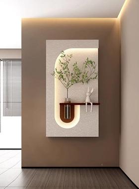 玄IDF关装砂画水绿植奶油风客厅立体挂画202培5新款可养花岩饰壁