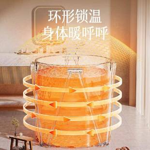 儿童家用成20240921浴桶人大号洗 澡泡桶大人可折叠加恒温厚免安装