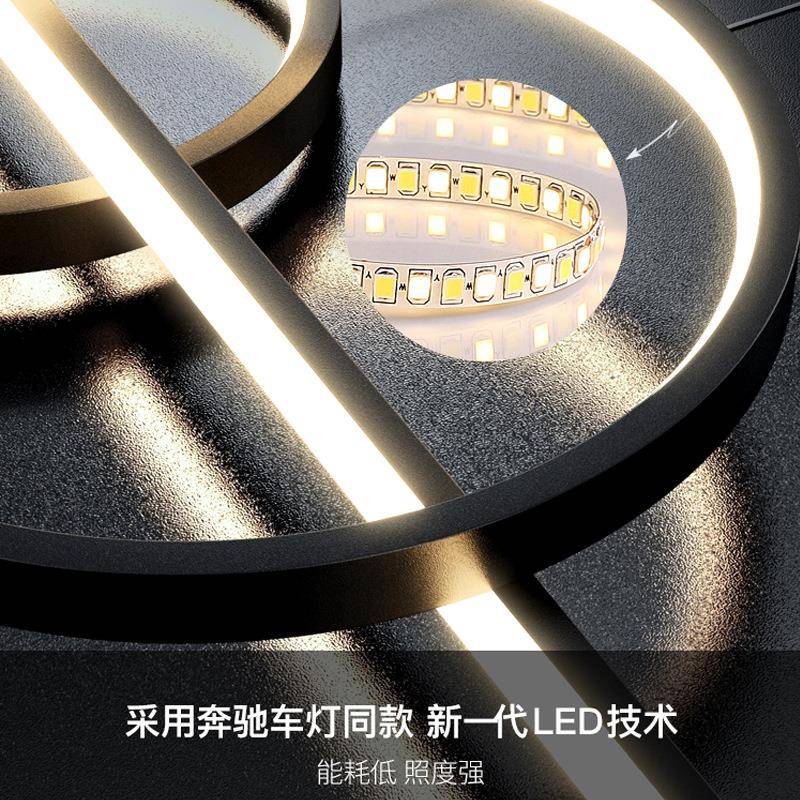 餐灯吊灯轻厅7878奢中山灯具代现创简约饭厅餐桌吧台极简长条意设