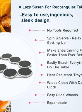爆款TheL托zySusanaRevolution餐桌旋转盘PD-11便携式饭菜托盘