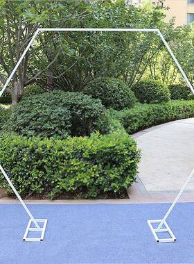 六边形拱门拱金色架YCI子气门球门婚庆道具气花球节庆派对