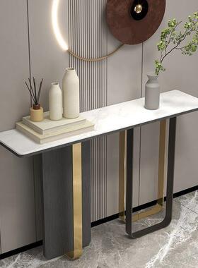 意式岩板轻奢OUX风玄关桌极关简靠墙景台现代简玄约玄关台端入户