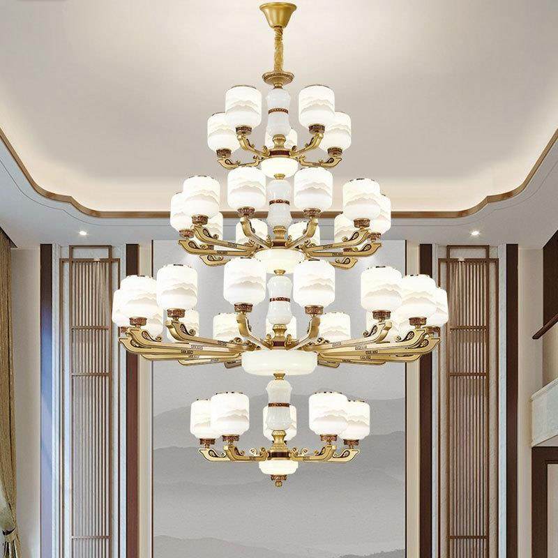 3888灯新款防灯尘厅吊灯别墅家用餐大气中国风新中式吊客厅护眼,家装灯饰光源,智能吊灯,淘宝优惠券,粉丝福利购,淘宝优惠卷