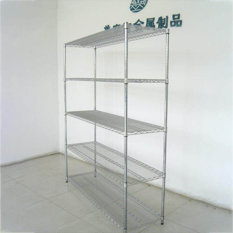 不锈钢网格货架镀铬防静物料带轮置物电架移动DNR货网格镂架空架
