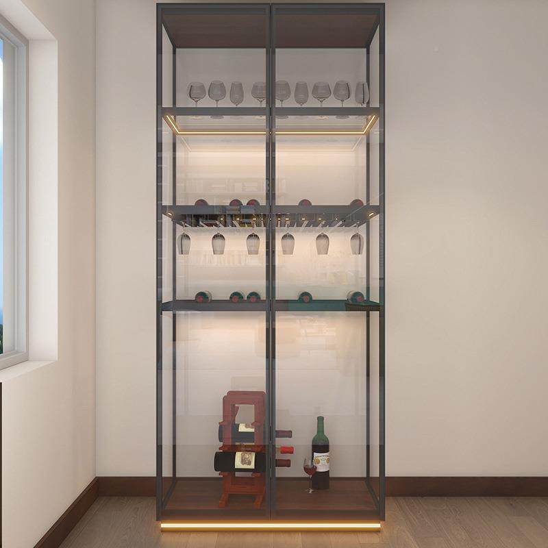 玻厂直销合OYP现代极简家玻璃门酒柜家用客厅展示柜铝金窄边框璃