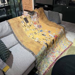 I0T艺术毯象抽午睡休闲毯房间装 饰挂R毛毯地毯F77M956T酒店营地垫