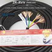 1.5 纯铜芯电源线2 1.0 4芯电缆Rvv0.75 2.5方形监控软套电缆