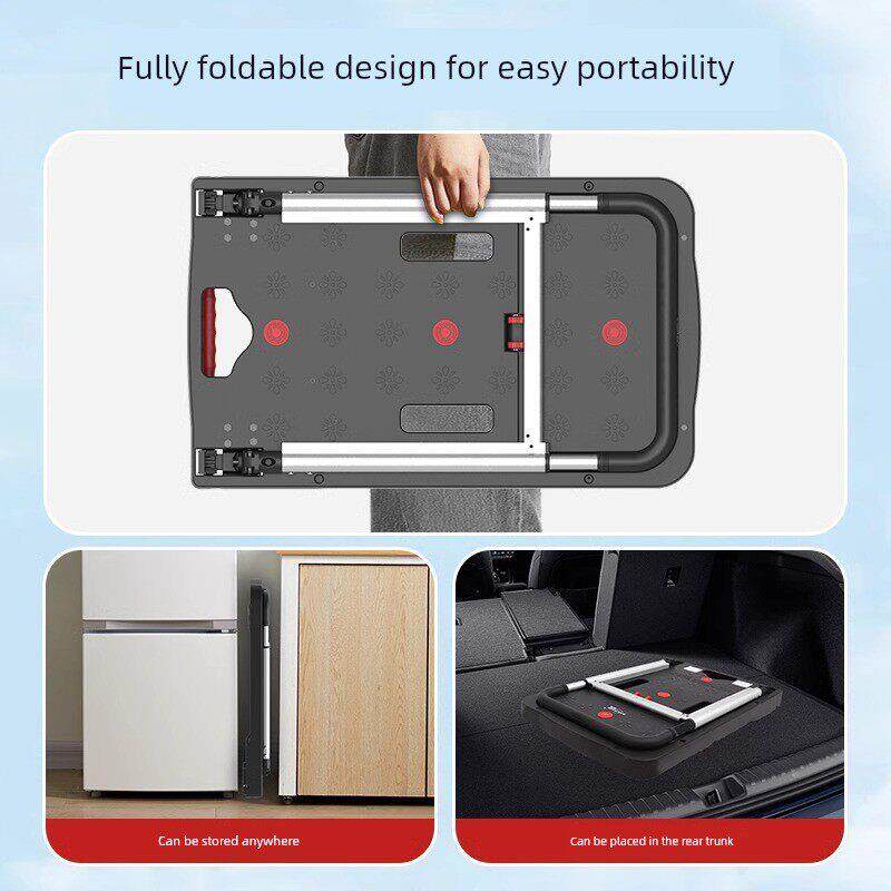 采购产品小推车，货物拖车，折叠便携式平板手推车，快递杂货购物