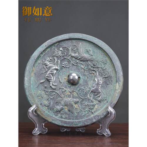采购产品彷古铜镜，龙凤，吉祥铜镜，海兽葡萄镜，羽毛图案镜，覆