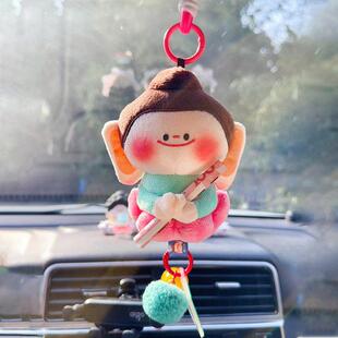 云冈石窟佛小半莲花汽车挂件女神车载后视镜挂饰大同文创钥匙扣