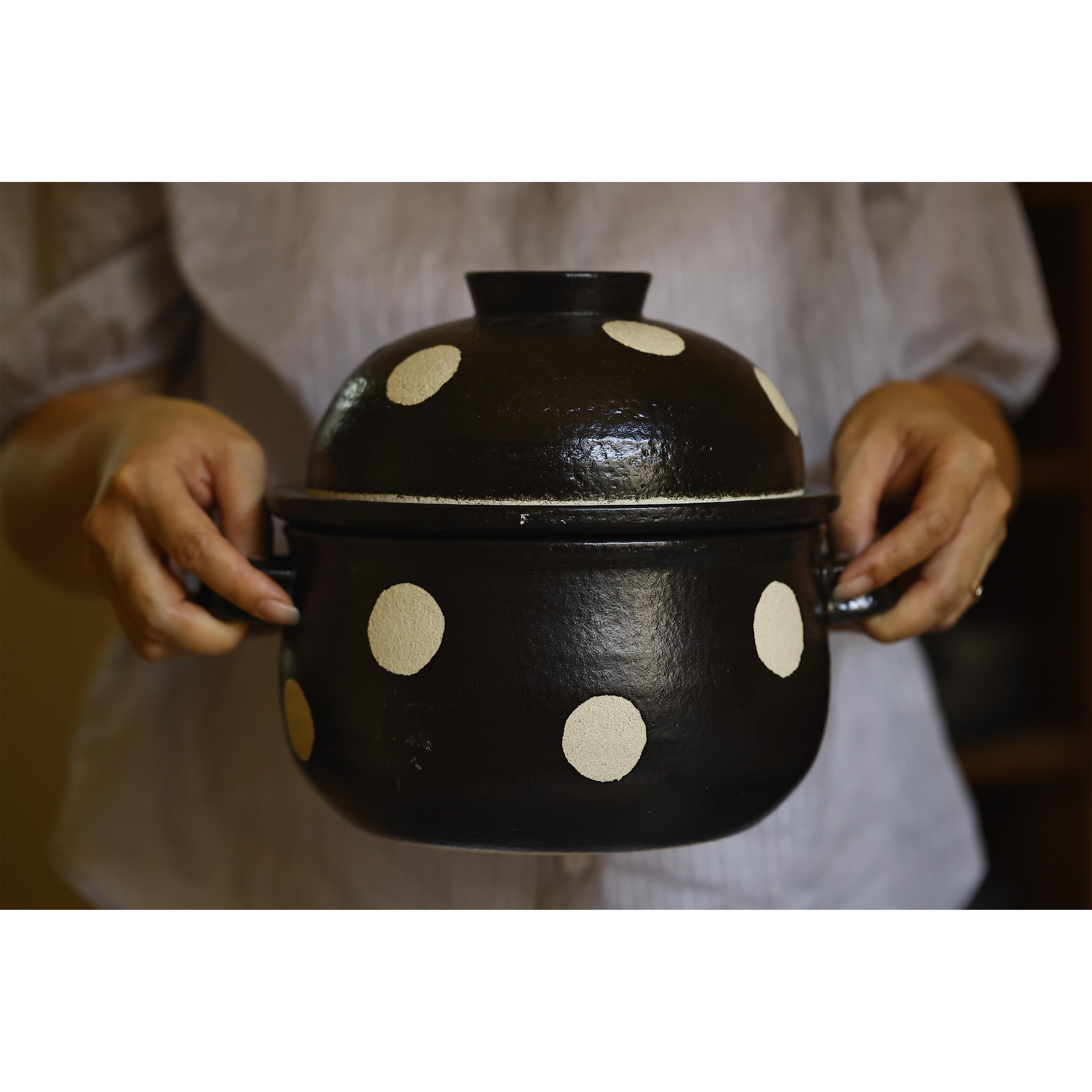 |子幕|波点陶土锅 砂锅 炖锅 砂锅菜焖饭煲汤家用