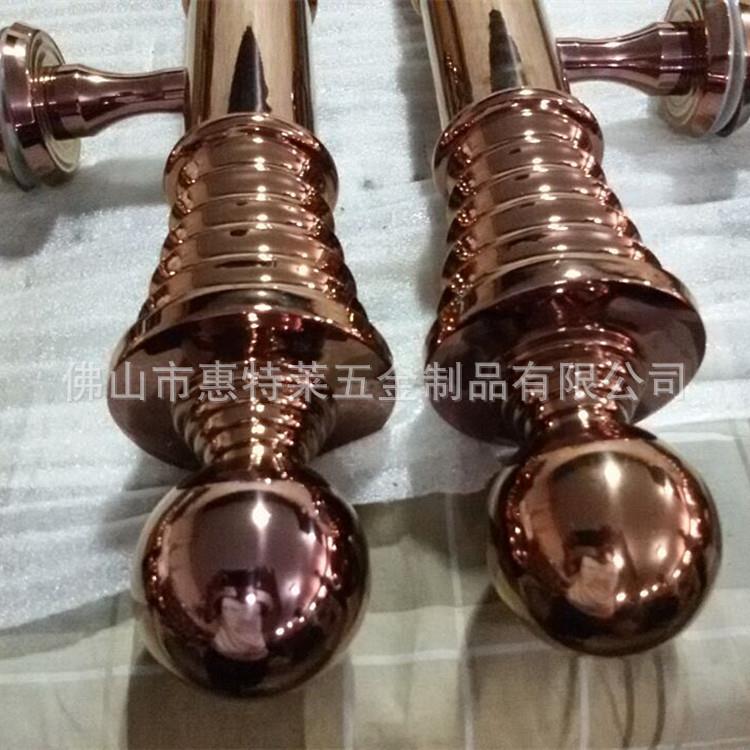 新中式不锈钢欧式KTV推拉门拉手直纹红古拉手酒店豪华玻璃门把手