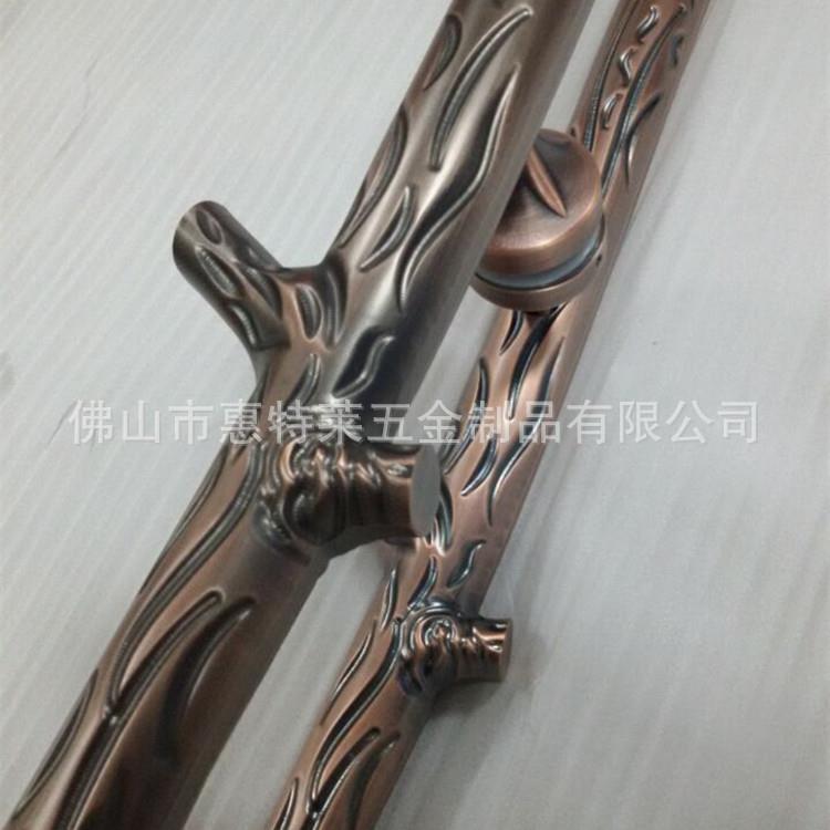 中式大门拉手复古创意异形古铜树枝玻璃门拉手酒店别墅实木门拉手