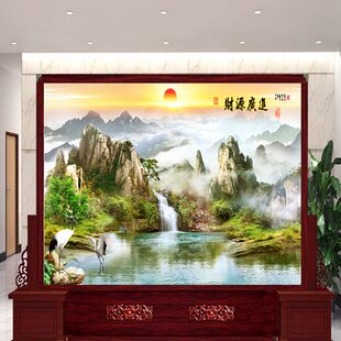 实木隔断客厅屏风酒店大堂公司现代简约玄关办公室进门座屏 新中式