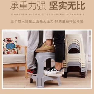 塑料凳子大号加厚成人餐桌凳塑胶熟胶椅家用方凳高凳胶凳 10张