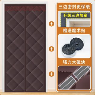 棉门帘加厚家用空调保暖保温挡风防风密封隔断帘冬天防寒自吸 冬季