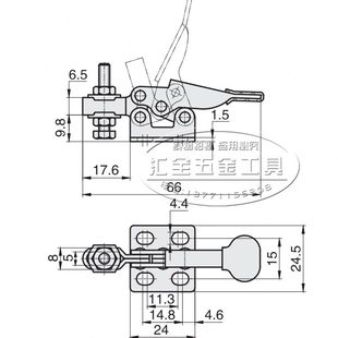 20400 爱安特型水平式 快速夹钳QC 肘夹 不锈钢夹具 同款 原装 替代