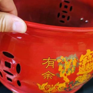 聚宝盆烧金桶烧纸桶家用室内烧经化宝桶搪瓷不锈钢加厚材质耐用款