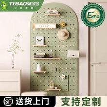 兔宝宝洞洞板定制ENF级实木置物架造型墙入户玄关展示架墙收纳层