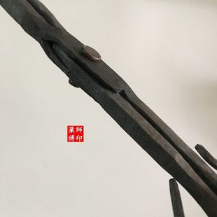 缙云烧饼钳锻打铁钳大头钳手工夹钳荆州锅盔火钳大圆筒饼钳垃圾夹
