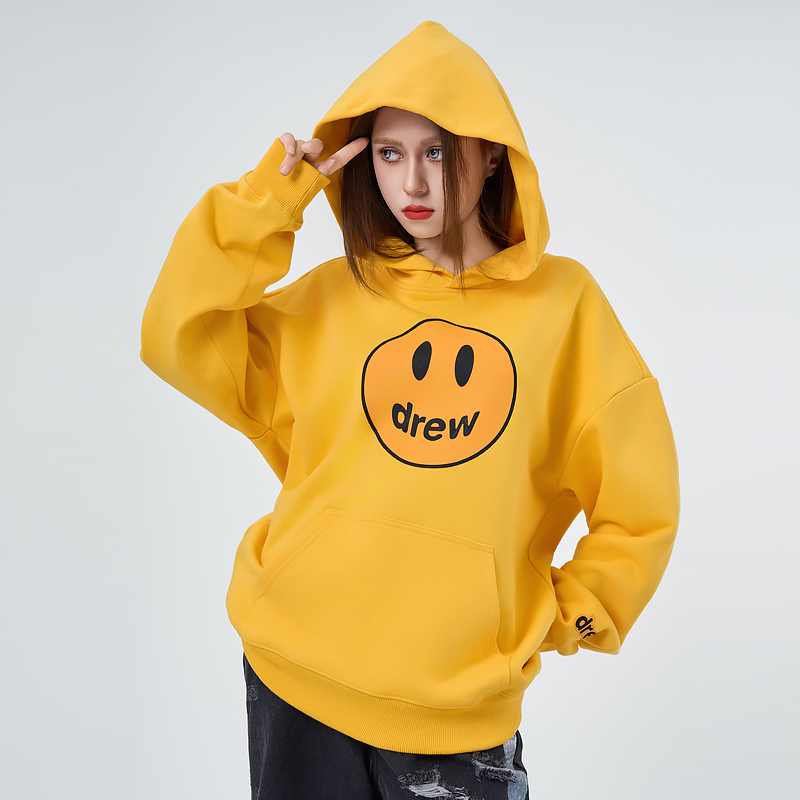 Drew笑脸卫衣男女同款连帽衫