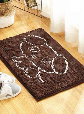 跨境宠物地垫加厚狗爪狗狗坐垫雪尼尔刺绣TPR底强吸水止滑垫供应