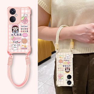 适用oppoK11手机壳PJC110新款OPPO软硅胶保护套opop全包防摔oppk四角挂绳opρok潮女opk0pp0ppok115G卡通可爱