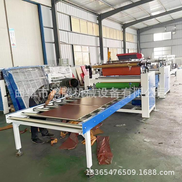 木饰面胶膜平贴机 木工中纤板PVC贴面机 大板PVC冷胶平贴机