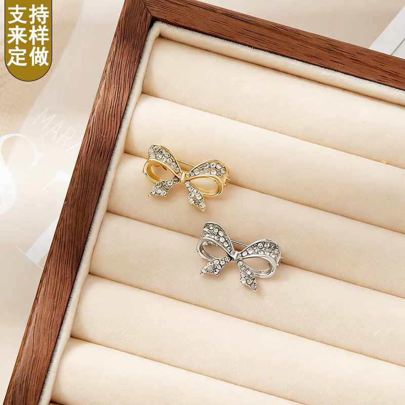 蝴蝶结防走光胸针精致多功能胸花胸针