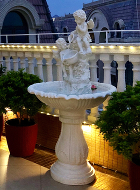 大型欧式流水喷泉客厅雕塑假山喷泉鱼池庭院水景花园装饰落地摆件