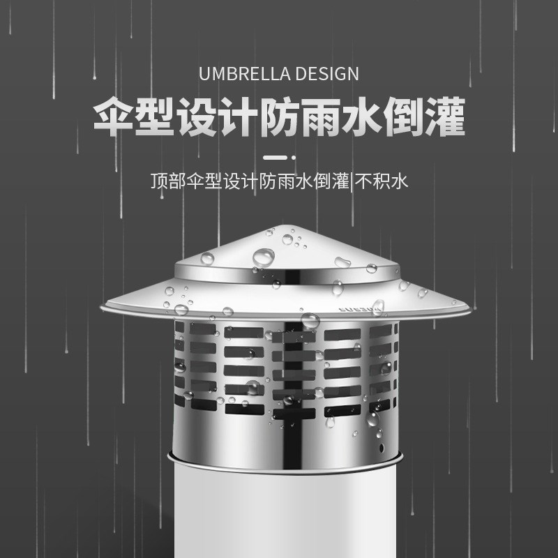 304不锈钢屋顶防雨帽楼顶排气管罩防鸟鼠通风口烟囱筒盖排烟管帽