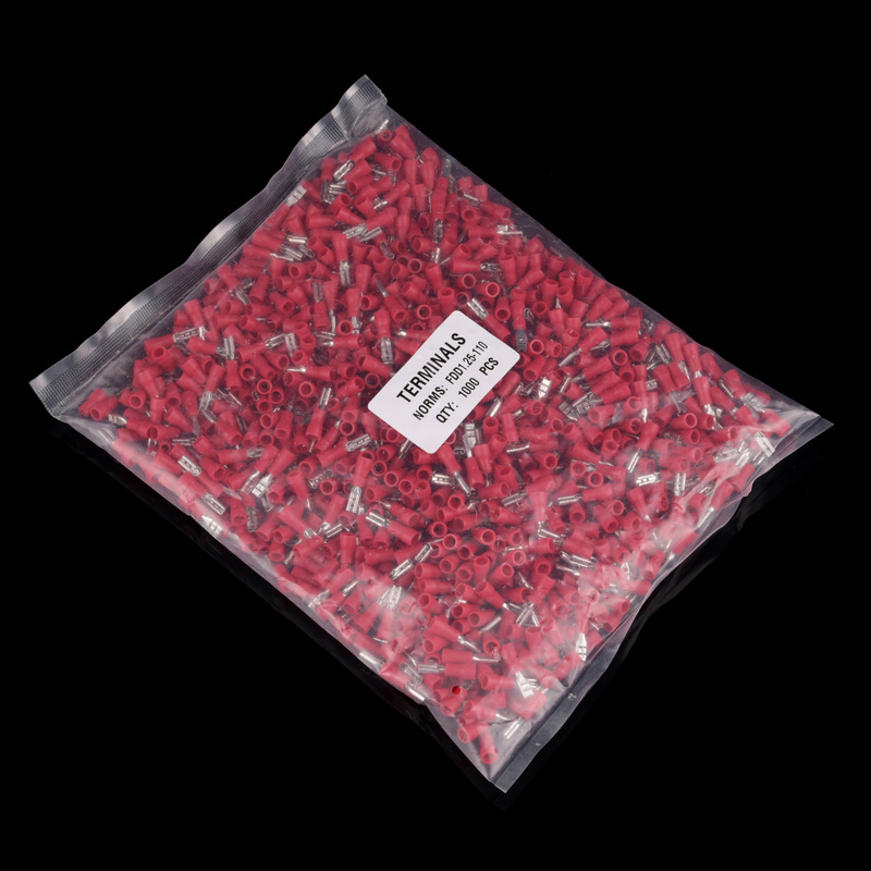 冷压接线端子FDD1-110 内径2.8母插簧式预绝缘端子 铜鼻子 1000只